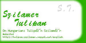 szilamer tulipan business card